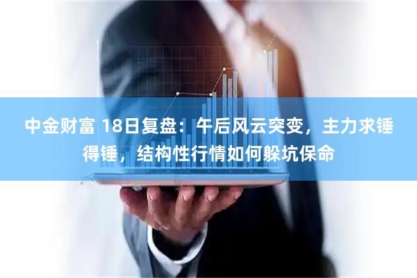 中金财富 18日复盘：午后风云突变，主力求锤得锤，结构性行情如何躲坑保命