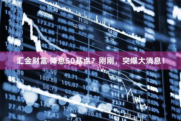 汇金财富 降息50基点？刚刚，突爆大消息！